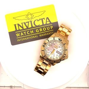 Gold-Tone Invicta Automatic 200M Divers Watch